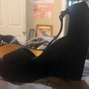 Michael Kors Black Platform Sandals, Size 7.5, Gently Used.